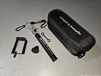 All kit components laid out next to zip case