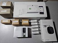 All sealed Telus security components laid out