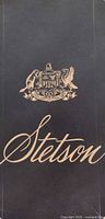 Stetson logo on hat box lid