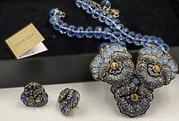 Full set showing necklace, earrings and Heidi Daus card