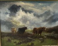 Full view of framed Daniel Sherrin oil painting