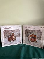 Both boxed village buildings front view