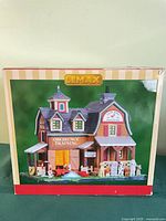 Front of boxed Lemax Obedience Training Barn building