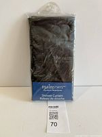 Front of sealed Mainstays shower curtain package
