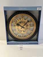 Front view of boxed York & Lane 12" wall clock