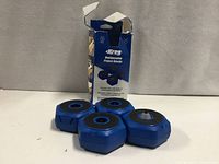 front view of four blocks with box