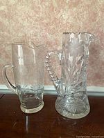 Front view of both pitchers side by side