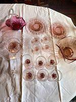 All items arranged on tablecloth showing quantity and variety