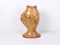 Front view of ceramic fish vase