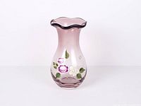 Full view of amethyst glass vase