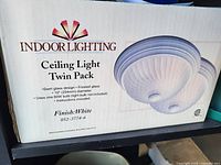 Box showing Indoor Lighting ceiling light twin pack details