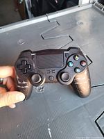 Front view of the Sony DualShock 4 controller showing buttons and custom finish