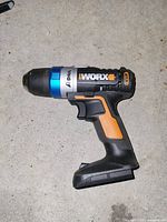 Side view of WORX Ai Drill cordless drill/driver showing overall design and wear
