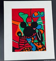 Front view of the abstract painting showing full artwork and mat