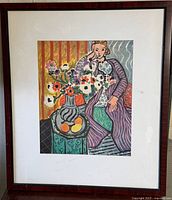Front view of framed Matisse print