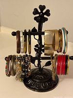 Entire lot on display stand showing variety of bracelets