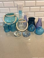 Group shot of all glass items