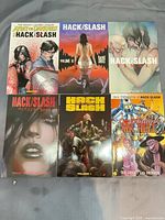 Front covers of all six graphic novels laid out in two rows