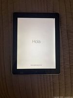 Front view of iPad displaying setup screen