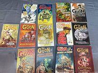 All 15 Goon graphic novels laid out in three rows