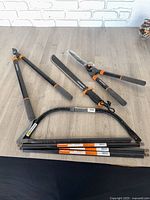 All Fiskars tools and blades laid out
