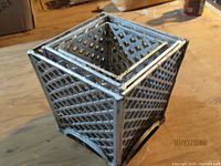 All three cast iron lattice planters nested