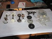 Overview of all hardware pieces on table