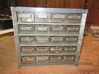 20-drawer metal organizer front