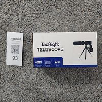 Front of box showing TacRight Telescope branding