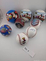 All eight Disneyland character baseballs overview