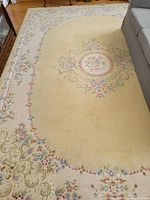 Full view of central field and border of carpet