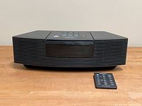 Front view of Bose Wave Radio/CD and remote