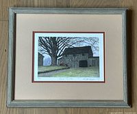 Framed, matted print showing full artwork and frame