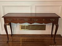 Front view showing entire console table
