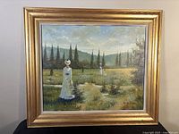 Front view of framed painting