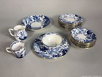 Group shot of all 14 Blue Mikado pieces