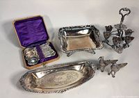 Group view of all silver plated pieces