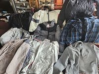 All nine jackets laid out for overview