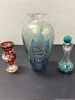 Group shot of all three glass pieces
