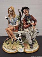 Front view of full Capodimonte figural sculpture