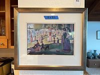 Framed Seurat print full view