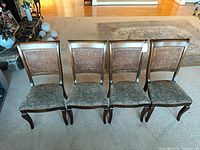 Front view of all four chairs aligned