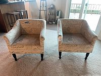 Front view of both lounge chairs