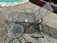 Chaise lounge and side table overview