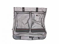 Front view showing dual zip pockets and logo