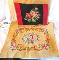 Both needlepoint panels displayed together