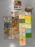 Overview of all series laid out, showing small lianhuanhua booklets and stacked prose anthology