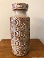 Front view showing full height and raised wave pattern