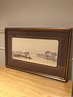 Framed watercolour full view