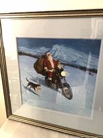 Framed Tom Lovell artist proof print in metallic frame, full view
